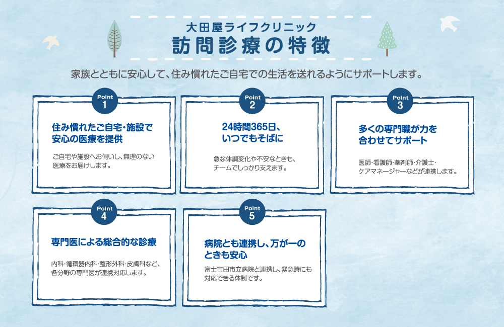 太田屋ライフクリニック 訪問診療の特徴