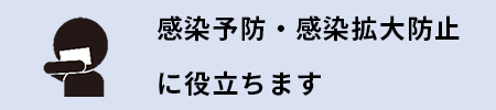 感染予防・感染拡大防止に役立ちます